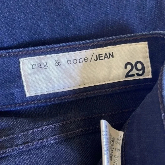 Rag‎ & Bone Legging Zipper Jeans Women’s Dark Indigo Size 29 - Picture 9 of 11